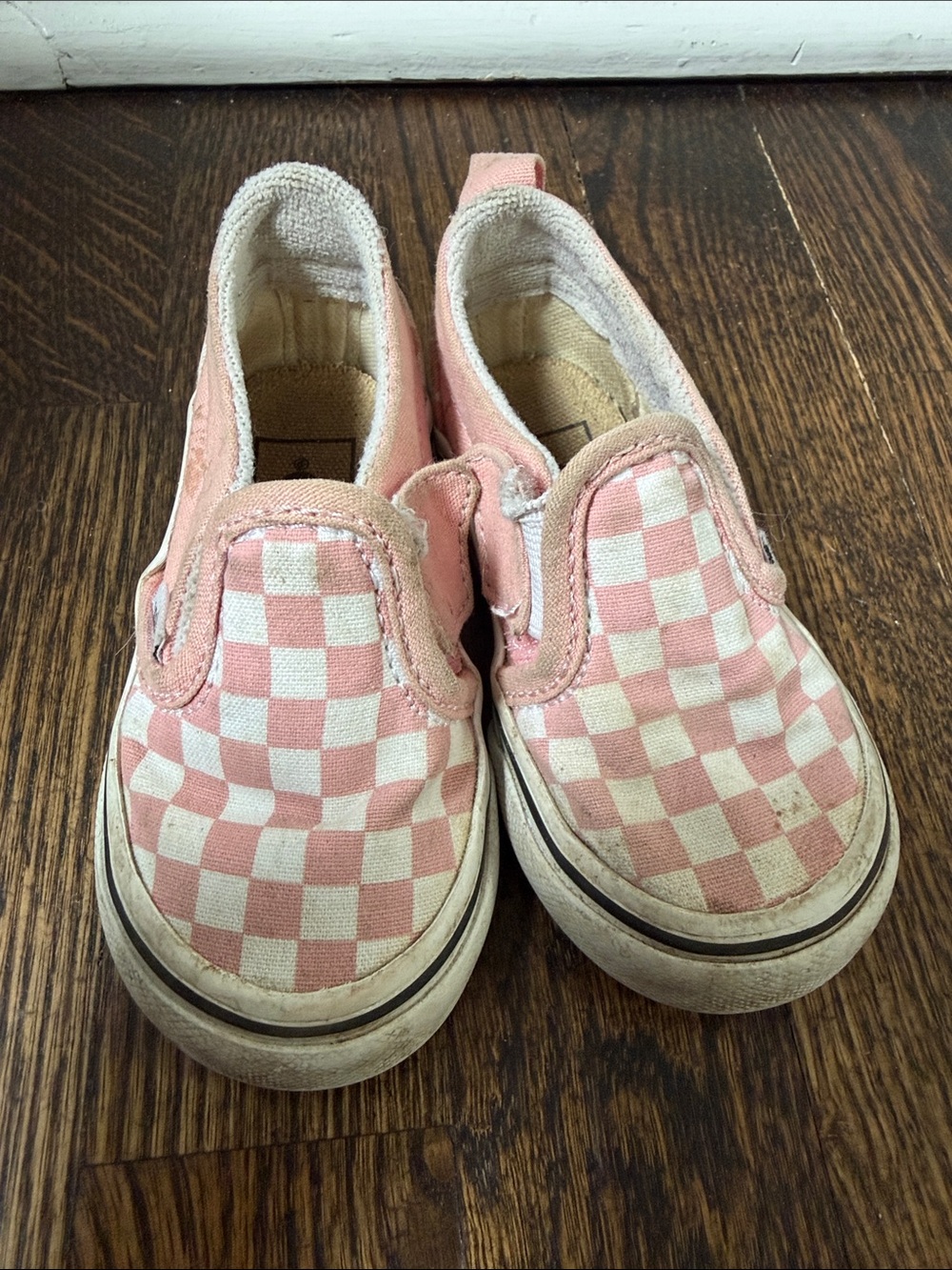 Vans Kids Slip-On Checkerboard Sneakers - Pink White